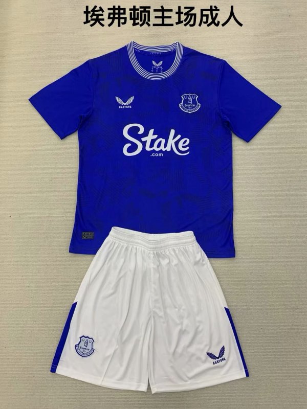24/25 Everton Home Adult Kits 1:1 Quality Soccer Jersey(成人套装)