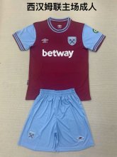 24/25  West Ham United  Home Adult Kits 1:1  Quality  Soccer Jersey（成人套装）