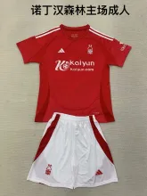 24/25  Nottingham Forest Home  Adult Kits 1:1  Quality  Soccer Jersey（成人套装）