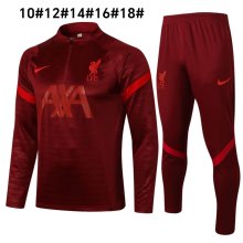 21/22 Liverpool  Maroon  Kids 1:1 Quality Training Jersey