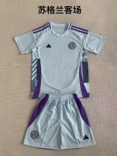24/25 Scotland  Away Kids 1:1 Quality Soccer Jersey