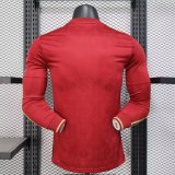 24/25 Bayern Munich  125th Anniversary  Red Long Sleeve Player 1:1 Quality Soccer Jersey