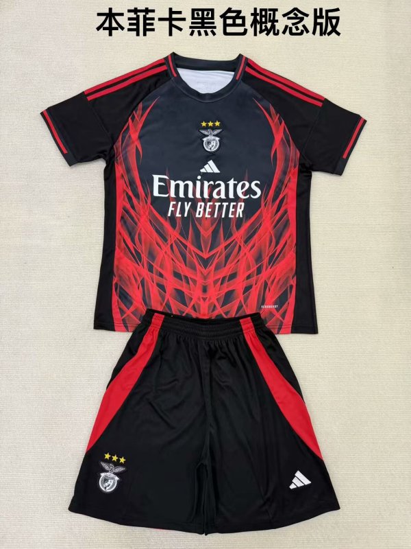 25/26 Benfica Special Edition Black Kids Kits 1:1 Quality Soccer Jersey