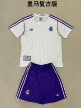 25/26 Real Madrid Retro Version Kids Kits 1:1 Quality Soccer Jersey
