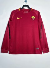 2017/2018 Roma Home Long Sleeve  Fans Retro 1:1 Quality Soccer Jersey
