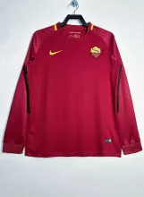 2017/2018 Roma Home Long Sleeve  Fans Retro 1:1 Quality Soccer Jersey