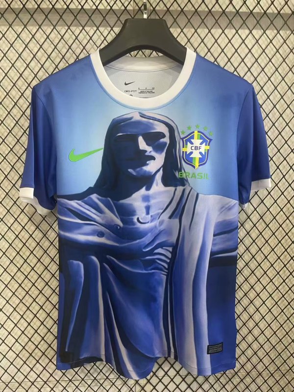25/26 Brazil Jesus Special Edition Blue Fans 1:1 Quality Soccer Jersey
