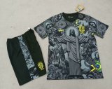24/25 Brazil Goddess Black Adult Kits  1:1  Quality  Soccer Jersey（成人套装）