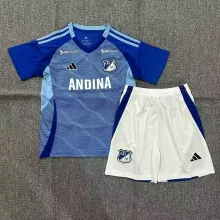 25/26 Millonarios Futbol Home Kids Kits 1:1 Quality Soccer Jersey