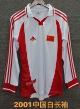 2001 Retro China Home World Cup Long Sleeve Fans Retro 1:1 Quality Soccer Jersey