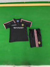 1998/1999 Manchester United  Away Kids Kits Retro 1:1  Quality Soccer Jersey
