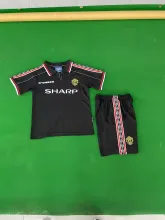 1998/1999 Manchester United  Away Kids Kits Retro 1:1  Quality Soccer Jersey