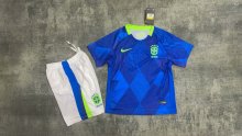 25/26 Brazil Away Kids 1:1 Quality Soccer Jersey