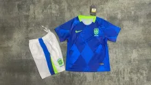 25/26 Brazil Away Kids 1:1 Quality Soccer Jersey