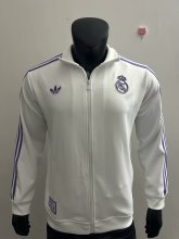 24/25 Real Madrid White Jacket Tracksuit Retro Player 1:1 Quality