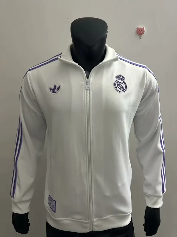 24/25 Real Madrid White Jacket Tracksuit Retro Player 1:1 Quality