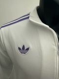 24/25 Real Madrid White Jacket Tracksuit Retro Player 1:1 Quality