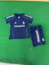 2005/2006 Real Madrid Away Kids Retro 1:1 Quality  Soccer Jersey