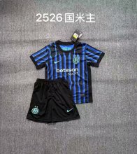 25/26 Inter Milan Home Blue Kids kits 1:1 Quality Soccer Jersey