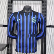 25/26 Inter Milan Home Long sleeve Player 1:1 Quality Soccer Jersey