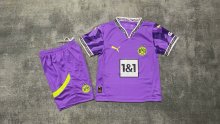 25/26 Dortmund Goalkeeper Purple Kids Kits  1:1 Quality Soccer Jersey