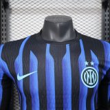 25/26 Inter Milan Home Long sleeve Player 1:1 Quality Soccer Jersey