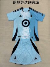 25/26 Minnesota United FC Away Kids 1:1 Quality Soccer Jersey