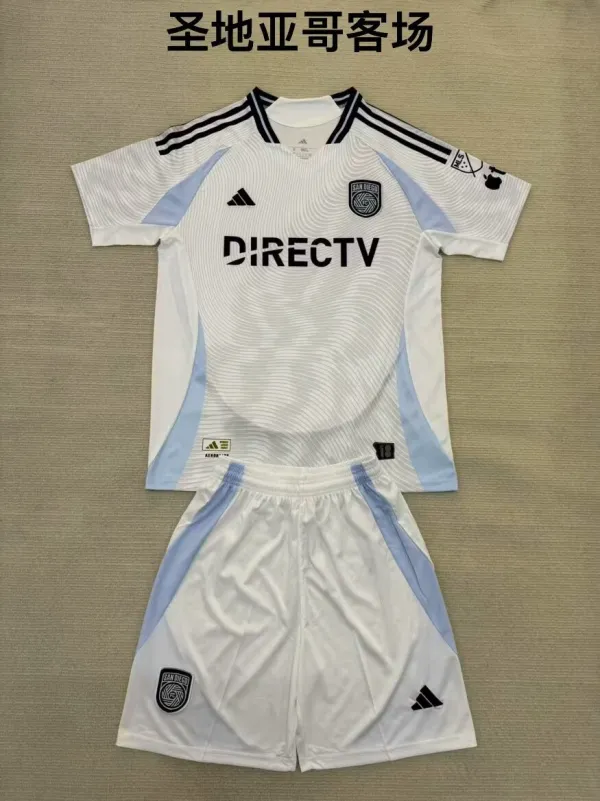 25/26 San Diego FC Away Kids 1:1 Quality Soccer Jersey