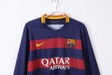 2015/2016  Barcelona Home Long sleeve Retro 1:1 Quality Soccer Jersey