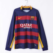 2015/2016  Barcelona Home Long sleeve Retro 1:1 Quality Soccer Jersey