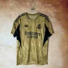 25/26 Real  Madrid Clover Gold Special Edition Fans 1:1 Quality Soccer Jersey