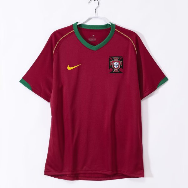 2006  Portugal Home  Fans 1:1 Retro Soccer Jersey