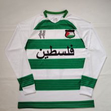 24/25 Palestine Green And White Stripes Fans Long sleeve 1:1 Quality Soccer Jersey