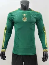 25/26  Mexico Green Long Sleeve Player 1:1 Quality Soccer Jersey