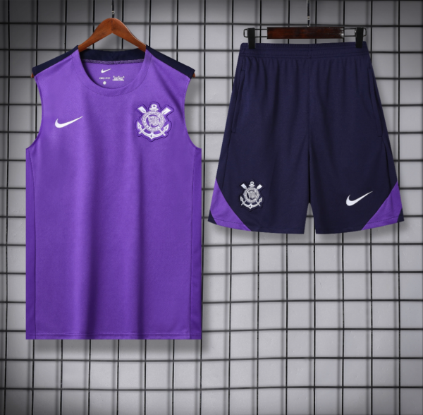 25/26 Corinthians Purple 1:1 Quality Training Vest（A-Set）