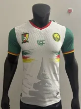 25/26 Cameroon White Player  1:1 Quality Soccer Jersey