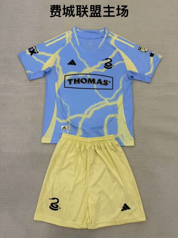 25/26 Philadelphia Union Home Kids 1:1 Quality Soccer Jersey
