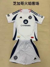 25/26 Chicago Fire FC Away Kids 1:1 Quality Soccer Jersey