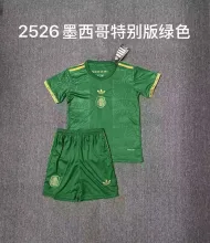 25/26 Mexico Special Edition Green Kids 1:1 Quality Soccer Jersey