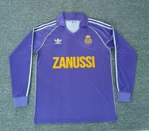 1984/1985 Real Madrid Away Purple Long Sleeve Fans 1:1 Retro Soccer Jersey