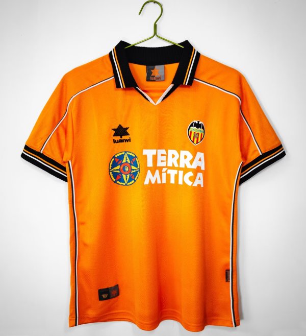 1999/2000 Valencia Away Fans Retro 1:1 Quality  Soccer Jersey