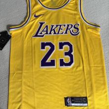 24/25 Lakers JAMES #23  Yellow 1:1 Quality NBA Jersey