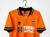 1999/2000 Valencia Away Fans Retro 1:1 Quality  Soccer Jersey