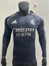 25/26 Real Madrid  Away Player Long Sleeve 1:1 Quality Soccer Jersey