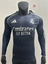 25/26 Real Madrid  Away Player Long Sleeve 1:1 Quality Soccer Jersey