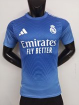 25/26  Real Madrid Goalkeeper Blue Player 1:1 Quality Soccer Jersey
