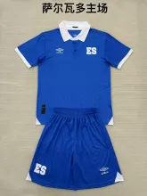25/26 El Salvador Home 1:1 Kids Soccer Jersey