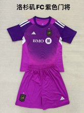 25/26 Los Angeles Goalkeeper Purple Kids Kits 1:1 Quality Soccer Jersey