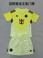 25/26 Inter Miami Goalkeeper Light Yellow Kids 1:1 Quality  Soccer Jersey