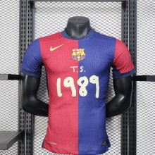 25/26 Barcelona Home PLayer（配广告）1:1 Quality Soccer Jersey